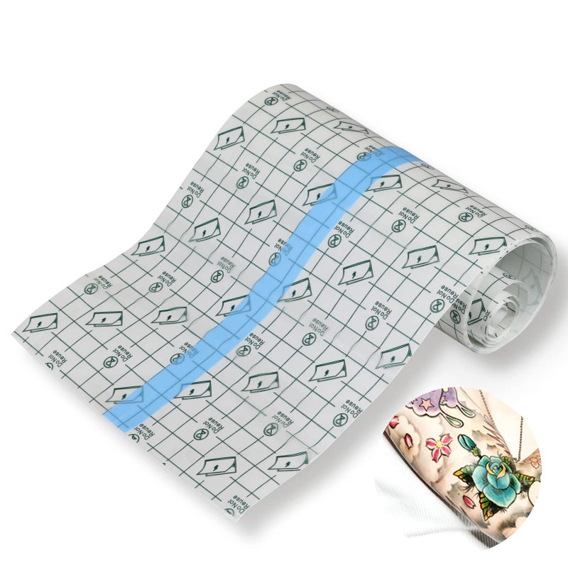 Tattoo Aftercare Waterproof Bandage,15cm x 5m Second Skin Tattoo Cover Up Tape, Waterproof Tattoo Supplies for Swimming,Shower,Wound Initial Healing,Skin Protection.